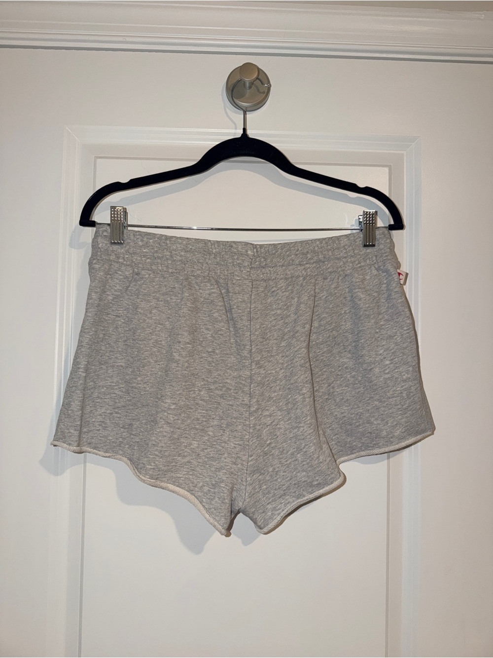 Champion Light Gray Terry Sweatshirt and Matching Athletic Shorts, Size L/M - Picture 11 of 14